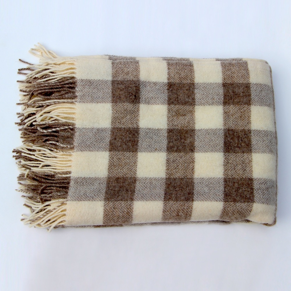 New Wool Throw Blanket 55x79" New